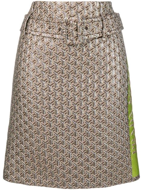 prada knit skirt|Prada nylon a line skirt.